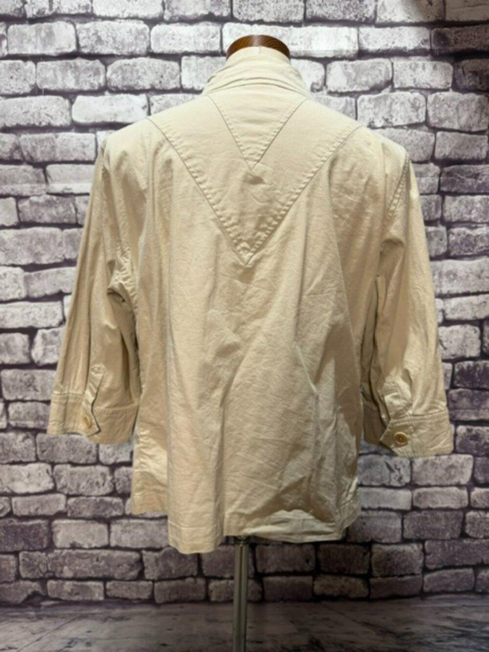Talbots Khaki Button Down Jackey Size 16WP - Picture 4 of 7
